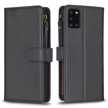 Load image into Gallery viewer, 9 Card Slots Zipper Wallet Leather Flip Phone Case, For Samsung Galaxy A32 5G, For Samsung Galaxy S21 5G, For Samsung Galaxy S21+ 5G, For Samsung Galaxy S21 Ultra 5G, For Samsung Galaxy A12, For Samsung Galaxy A42 5G, For Samsung Galaxy A31            ...