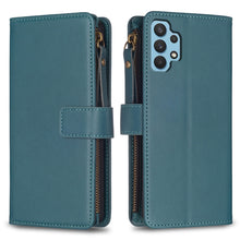 Load image into Gallery viewer, 9 Card Slots Zipper Wallet Leather Flip Phone Case, For Samsung Galaxy A22 4G, For Samsung Galaxy A22 5G, For Samsung Galaxy S21 FE 5G, For Samsung Galaxy A23 4G, For Samsung Galaxy A32 4G, For Samsung Galaxy A72, For Samsung Galaxy A52                ...