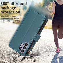 Load image into Gallery viewer, 9 Card Slots Zipper Wallet Leather Flip Phone Case, For Samsung Galaxy A32 5G, For Samsung Galaxy S21 5G, For Samsung Galaxy S21+ 5G, For Samsung Galaxy S21 Ultra 5G, For Samsung Galaxy A12, For Samsung Galaxy A42 5G, For Samsung Galaxy A31            ...