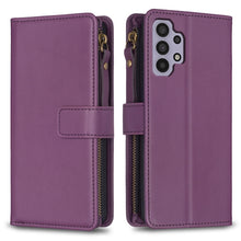 Load image into Gallery viewer, 9 Card Slots Zipper Wallet Leather Flip Phone Case, For Samsung Galaxy A32 5G, For Samsung Galaxy S21 5G, For Samsung Galaxy S21+ 5G, For Samsung Galaxy S21 Ultra 5G, For Samsung Galaxy A12, For Samsung Galaxy A42 5G, For Samsung Galaxy A31            ...