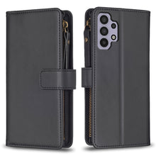 Load image into Gallery viewer, 9 Card Slots Zipper Wallet Leather Flip Phone Case, For Samsung Galaxy A32 5G, For Samsung Galaxy S21 5G, For Samsung Galaxy S21+ 5G, For Samsung Galaxy S21 Ultra 5G, For Samsung Galaxy A12, For Samsung Galaxy A42 5G, For Samsung Galaxy A31            ...
