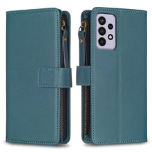 Load image into Gallery viewer, 9 Card Slots Zipper Wallet Leather Flip Phone Case, For Samsung Galaxy A73 5G, For Samsung Galaxy A33, For Samsung Galaxy A13, For Samsung Galaxy S22 Ultra 5G, For Samsung Galaxy S22+ 5G, For Samsung Galaxy S22 5G, For Samsung Galaxy A03s              ...