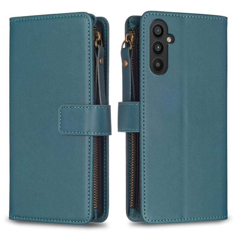 9 Card Slots Zipper Wallet Leather Flip Phone Case, For Samsung Galaxy A14, For Samsung Galaxy S24+ 5G, For Samsung Galaxy A34 5G, For Samsung Galaxy S24 5G, For Samsung Galaxy A54 5G, For Samsung Galaxy S23 Ultra 5G, For Samsung Galaxy S23 5G         ...