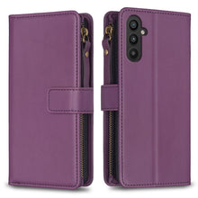 Load image into Gallery viewer, 9 Card Slots Zipper Wallet Leather Flip Phone Case, For Samsung Galaxy A14, For Samsung Galaxy S24+ 5G, For Samsung Galaxy A34 5G, For Samsung Galaxy S24 5G, For Samsung Galaxy A54 5G, For Samsung Galaxy S23 Ultra 5G, For Samsung Galaxy S23 5G         ...
