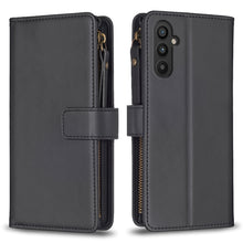 Load image into Gallery viewer, 9 Card Slots Zipper Wallet Leather Flip Phone Case, For Samsung Galaxy A14, For Samsung Galaxy S24+ 5G, For Samsung Galaxy A34 5G, For Samsung Galaxy S24 5G, For Samsung Galaxy A54 5G, For Samsung Galaxy S23 Ultra 5G, For Samsung Galaxy S23 5G         ...