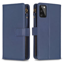 Load image into Gallery viewer, 9 Card Slots Zipper Wallet Leather Flip Phone Case, For Samsung Galaxy A73 5G, For Samsung Galaxy A33, For Samsung Galaxy A13, For Samsung Galaxy S22 Ultra 5G, For Samsung Galaxy S22+ 5G, For Samsung Galaxy S22 5G, For Samsung Galaxy A03s              ...