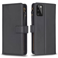 Load image into Gallery viewer, 9 Card Slots Zipper Wallet Leather Flip Phone Case, For Samsung Galaxy A73 5G, For Samsung Galaxy A33, For Samsung Galaxy A13, For Samsung Galaxy S22 Ultra 5G, For Samsung Galaxy S22+ 5G, For Samsung Galaxy S22 5G, For Samsung Galaxy A03s              ...