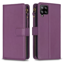 Load image into Gallery viewer, 9 Card Slots Zipper Wallet Leather Flip Phone Case, For Samsung Galaxy A32 5G, For Samsung Galaxy S21 5G, For Samsung Galaxy S21+ 5G, For Samsung Galaxy S21 Ultra 5G, For Samsung Galaxy A12, For Samsung Galaxy A42 5G, For Samsung Galaxy A31            ...