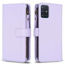 Load image into Gallery viewer, 9 Card Slots Zipper Wallet Leather Flip Phone Case