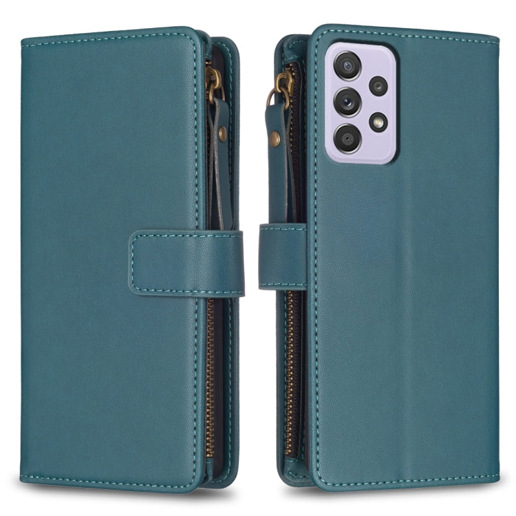 9 Card Slots Zipper Wallet Leather Flip Phone Case, For Samsung Galaxy A22 4G, For Samsung Galaxy A22 5G, For Samsung Galaxy S21 FE 5G, For Samsung Galaxy A23 4G, For Samsung Galaxy A32 4G, For Samsung Galaxy A72, For Samsung Galaxy A52                ...