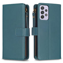 Load image into Gallery viewer, 9 Card Slots Zipper Wallet Leather Flip Phone Case, For Samsung Galaxy A22 4G, For Samsung Galaxy A22 5G, For Samsung Galaxy S21 FE 5G, For Samsung Galaxy A23 4G, For Samsung Galaxy A32 4G, For Samsung Galaxy A72, For Samsung Galaxy A52                ...