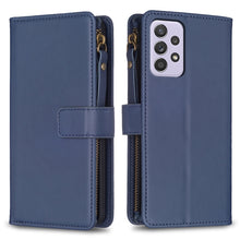 Load image into Gallery viewer, 9 Card Slots Zipper Wallet Leather Flip Phone Case, For Samsung Galaxy A22 4G, For Samsung Galaxy A22 5G, For Samsung Galaxy S21 FE 5G, For Samsung Galaxy A23 4G, For Samsung Galaxy A32 4G, For Samsung Galaxy A72, For Samsung Galaxy A52                ...
