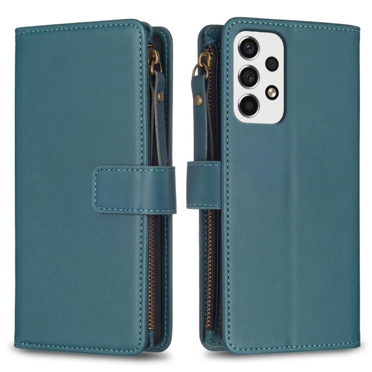 9 Card Slots Zipper Wallet Leather Flip Phone Case, For Samsung Galaxy A22 4G, For Samsung Galaxy A22 5G, For Samsung Galaxy S21 FE 5G, For Samsung Galaxy A23 4G, For Samsung Galaxy A32 4G, For Samsung Galaxy A72, For Samsung Galaxy A52                ...