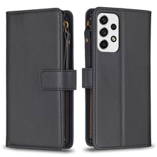 Load image into Gallery viewer, 9 Card Slots Zipper Wallet Leather Flip Phone Case, For Samsung Galaxy A22 4G, For Samsung Galaxy A22 5G, For Samsung Galaxy S21 FE 5G, For Samsung Galaxy A23 4G, For Samsung Galaxy A32 4G, For Samsung Galaxy A72, For Samsung Galaxy A52                ...