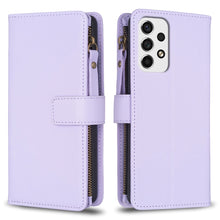 Load image into Gallery viewer, 9 Card Slots Zipper Wallet Leather Flip Phone Case, For Samsung Galaxy A22 4G, For Samsung Galaxy A22 5G, For Samsung Galaxy S21 FE 5G, For Samsung Galaxy A23 4G, For Samsung Galaxy A32 4G, For Samsung Galaxy A72, For Samsung Galaxy A52                ...
