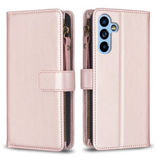 Load image into Gallery viewer, 9 Card Slots Zipper Wallet Leather Flip Phone Case, For Samsung Galaxy A14, For Samsung Galaxy S24+ 5G, For Samsung Galaxy A34 5G, For Samsung Galaxy S24 5G, For Samsung Galaxy A54 5G, For Samsung Galaxy S23 Ultra 5G, For Samsung Galaxy S23 5G         ...