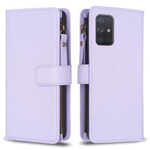 Load image into Gallery viewer, 9 Card Slots Zipper Wallet Leather Flip Phone Case