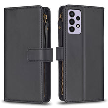 Load image into Gallery viewer, 9 Card Slots Zipper Wallet Leather Flip Phone Case, For Samsung Galaxy A22 4G, For Samsung Galaxy A22 5G, For Samsung Galaxy S21 FE 5G, For Samsung Galaxy A23 4G, For Samsung Galaxy A32 4G, For Samsung Galaxy A72, For Samsung Galaxy A52                ...