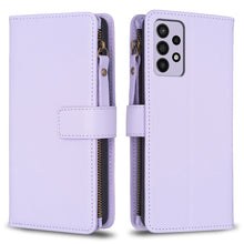 Load image into Gallery viewer, 9 Card Slots Zipper Wallet Leather Flip Phone Case, For Samsung Galaxy A22 4G, For Samsung Galaxy A22 5G, For Samsung Galaxy S21 FE 5G, For Samsung Galaxy A23 4G, For Samsung Galaxy A32 4G, For Samsung Galaxy A72, For Samsung Galaxy A52                ...