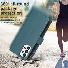 Load image into Gallery viewer, 9 Card Slots Zipper Wallet Leather Flip Phone Case, For Samsung Galaxy A73 5G, For Samsung Galaxy A33, For Samsung Galaxy A13, For Samsung Galaxy S22 Ultra 5G, For Samsung Galaxy S22+ 5G, For Samsung Galaxy S22 5G, For Samsung Galaxy A03s              ...