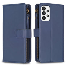 Load image into Gallery viewer, 9 Card Slots Zipper Wallet Leather Flip Phone Case, For Samsung Galaxy A73 5G, For Samsung Galaxy A33, For Samsung Galaxy A13, For Samsung Galaxy S22 Ultra 5G, For Samsung Galaxy S22+ 5G, For Samsung Galaxy S22 5G, For Samsung Galaxy A03s              ...
