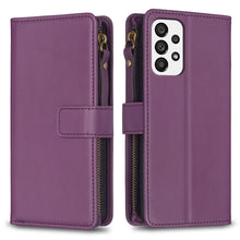 Load image into Gallery viewer, 9 Card Slots Zipper Wallet Leather Flip Phone Case, For Samsung Galaxy A73 5G, For Samsung Galaxy A33, For Samsung Galaxy A13, For Samsung Galaxy S22 Ultra 5G, For Samsung Galaxy S22+ 5G, For Samsung Galaxy S22 5G, For Samsung Galaxy A03s              ...