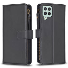 Load image into Gallery viewer, 9 Card Slots Zipper Wallet Leather Flip Phone Case, For Samsung Galaxy A22 4G, For Samsung Galaxy A22 5G, For Samsung Galaxy S21 FE 5G, For Samsung Galaxy A23 4G, For Samsung Galaxy A32 4G, For Samsung Galaxy A72, For Samsung Galaxy A52                ...