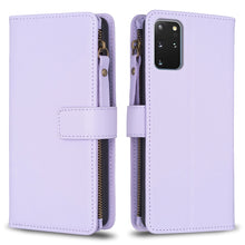 Load image into Gallery viewer, 9 Card Slots Zipper Wallet Leather Flip Phone Case