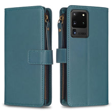 Load image into Gallery viewer, 9 Card Slots Zipper Wallet Leather Flip Phone Case, For Samsung Galaxy A32 5G, For Samsung Galaxy S21 5G, For Samsung Galaxy S21+ 5G, For Samsung Galaxy S21 Ultra 5G, For Samsung Galaxy A12, For Samsung Galaxy A42 5G, For Samsung Galaxy A31            ...