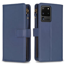 Load image into Gallery viewer, 9 Card Slots Zipper Wallet Leather Flip Phone Case, For Samsung Galaxy A32 5G, For Samsung Galaxy S21 5G, For Samsung Galaxy S21+ 5G, For Samsung Galaxy S21 Ultra 5G, For Samsung Galaxy A12, For Samsung Galaxy A42 5G, For Samsung Galaxy A31            ...