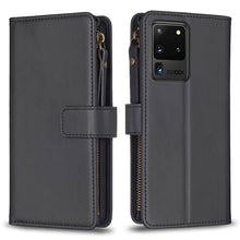 Load image into Gallery viewer, 9 Card Slots Zipper Wallet Leather Flip Phone Case, For Samsung Galaxy A32 5G, For Samsung Galaxy S21 5G, For Samsung Galaxy S21+ 5G, For Samsung Galaxy S21 Ultra 5G, For Samsung Galaxy A12, For Samsung Galaxy A42 5G, For Samsung Galaxy A31            ...
