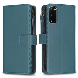 9 Card Slots Zipper Wallet Leather Flip Phone Case
