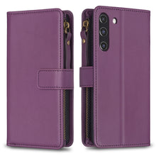 Load image into Gallery viewer, 9 Card Slots Zipper Wallet Leather Flip Phone Case, For Samsung Galaxy A22 4G, For Samsung Galaxy A22 5G, For Samsung Galaxy S21 FE 5G, For Samsung Galaxy A23 4G, For Samsung Galaxy A32 4G, For Samsung Galaxy A72, For Samsung Galaxy A52                ...