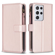 Load image into Gallery viewer, 9 Card Slots Zipper Wallet Leather Flip Phone Case, For Samsung Galaxy A32 5G, For Samsung Galaxy S21 5G, For Samsung Galaxy S21+ 5G, For Samsung Galaxy S21 Ultra 5G, For Samsung Galaxy A12, For Samsung Galaxy A42 5G, For Samsung Galaxy A31            ...