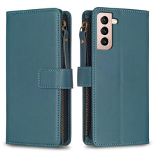 Load image into Gallery viewer, 9 Card Slots Zipper Wallet Leather Flip Phone Case, For Samsung Galaxy A32 5G, For Samsung Galaxy S21 5G, For Samsung Galaxy S21+ 5G, For Samsung Galaxy S21 Ultra 5G, For Samsung Galaxy A12, For Samsung Galaxy A42 5G, For Samsung Galaxy A31            ...