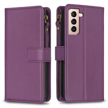 Load image into Gallery viewer, 9 Card Slots Zipper Wallet Leather Flip Phone Case, For Samsung Galaxy A32 5G, For Samsung Galaxy S21 5G, For Samsung Galaxy S21+ 5G, For Samsung Galaxy S21 Ultra 5G, For Samsung Galaxy A12, For Samsung Galaxy A42 5G, For Samsung Galaxy A31            ...