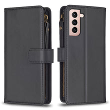 Load image into Gallery viewer, 9 Card Slots Zipper Wallet Leather Flip Phone Case, For Samsung Galaxy A32 5G, For Samsung Galaxy S21 5G, For Samsung Galaxy S21+ 5G, For Samsung Galaxy S21 Ultra 5G, For Samsung Galaxy A12, For Samsung Galaxy A42 5G, For Samsung Galaxy A31            ...
