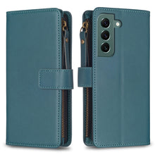 Load image into Gallery viewer, 9 Card Slots Zipper Wallet Leather Flip Phone Case, For Samsung Galaxy A73 5G, For Samsung Galaxy A33, For Samsung Galaxy A13, For Samsung Galaxy S22 Ultra 5G, For Samsung Galaxy S22+ 5G, For Samsung Galaxy S22 5G, For Samsung Galaxy A03s              ...