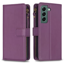 Load image into Gallery viewer, 9 Card Slots Zipper Wallet Leather Flip Phone Case, For Samsung Galaxy A73 5G, For Samsung Galaxy A33, For Samsung Galaxy A13, For Samsung Galaxy S22 Ultra 5G, For Samsung Galaxy S22+ 5G, For Samsung Galaxy S22 5G, For Samsung Galaxy A03s              ...