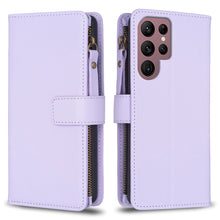 Load image into Gallery viewer, 9 Card Slots Zipper Wallet Leather Flip Phone Case, For Samsung Galaxy A73 5G, For Samsung Galaxy A33, For Samsung Galaxy A13, For Samsung Galaxy S22 Ultra 5G, For Samsung Galaxy S22+ 5G, For Samsung Galaxy S22 5G, For Samsung Galaxy A03s              ...