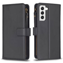 Load image into Gallery viewer, 9 Card Slots Zipper Wallet Leather Flip Phone Case, For Samsung Galaxy A73 5G, For Samsung Galaxy A33, For Samsung Galaxy A13, For Samsung Galaxy S22 Ultra 5G, For Samsung Galaxy S22+ 5G, For Samsung Galaxy S22 5G, For Samsung Galaxy A03s              ...