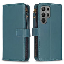 Load image into Gallery viewer, 9 Card Slots Zipper Wallet Leather Flip Phone Case, For Samsung Galaxy A14, For Samsung Galaxy S24+ 5G, For Samsung Galaxy A34 5G, For Samsung Galaxy S24 5G, For Samsung Galaxy A54 5G, For Samsung Galaxy S23 Ultra 5G, For Samsung Galaxy S23 5G         ...