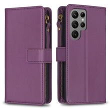 Load image into Gallery viewer, 9 Card Slots Zipper Wallet Leather Flip Phone Case, For Samsung Galaxy A14, For Samsung Galaxy S24+ 5G, For Samsung Galaxy A34 5G, For Samsung Galaxy S24 5G, For Samsung Galaxy A54 5G, For Samsung Galaxy S23 Ultra 5G, For Samsung Galaxy S23 5G         ...