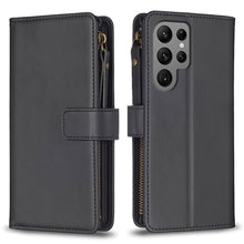 Load image into Gallery viewer, 9 Card Slots Zipper Wallet Leather Flip Phone Case, For Samsung Galaxy A14, For Samsung Galaxy S24+ 5G, For Samsung Galaxy A34 5G, For Samsung Galaxy S24 5G, For Samsung Galaxy A54 5G, For Samsung Galaxy S23 Ultra 5G, For Samsung Galaxy S23 5G         ...