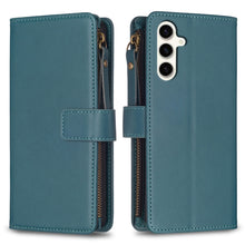 Load image into Gallery viewer, 9 Card Slots Zipper Wallet Leather Flip Phone Case, For Samsung Galaxy S24+ 5G, For Samsung Galaxy S23 FE 5G, For Samsung Galaxy S24 5G, For Samsung Galaxy A34 5G, For Samsung Galaxy A54 5G, For Samsung Galaxy S23 Ultra 5G, For Samsung Galaxy S23 5G   ...