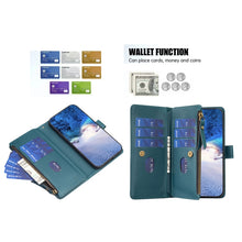 Load image into Gallery viewer, 9 Card Slots Zipper Wallet Leather Flip Phone Case, For Samsung Galaxy S23 FE 5G, For Samsung Galaxy A14, For Samsung Galaxy S24 5G, For Samsung Galaxy A34 5G, For Samsung Galaxy A54 5G, For Samsung Galaxy S23 Ultra 5G, For Samsung Galaxy S23 5G       ...