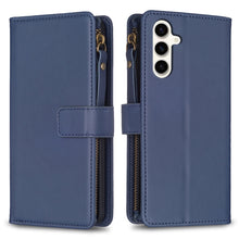 Load image into Gallery viewer, 9 Card Slots Zipper Wallet Leather Flip Phone Case, For Samsung Galaxy S24+ 5G, For Samsung Galaxy S23 FE 5G, For Samsung Galaxy S24 5G, For Samsung Galaxy A34 5G, For Samsung Galaxy A54 5G, For Samsung Galaxy S23 Ultra 5G, For Samsung Galaxy S23 5G   ...
