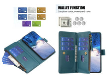 Load image into Gallery viewer, 9 Card Slots Zipper Wallet Leather Flip Phone Case, For Samsung Galaxy S24+ 5G, For Samsung Galaxy S23 FE 5G, For Samsung Galaxy S24 5G, For Samsung Galaxy A34 5G, For Samsung Galaxy A54 5G, For Samsung Galaxy S23 Ultra 5G, For Samsung Galaxy S23 5G   ...