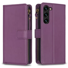 Load image into Gallery viewer, 9 Card Slots Zipper Wallet Leather Flip Phone Case, For Samsung Galaxy A14, For Samsung Galaxy S24+ 5G, For Samsung Galaxy A34 5G, For Samsung Galaxy S24 5G, For Samsung Galaxy A54 5G, For Samsung Galaxy S23 Ultra 5G, For Samsung Galaxy S23 5G         ...