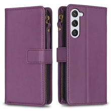Load image into Gallery viewer, 9 Card Slots Zipper Wallet Leather Flip Phone Case, For Samsung Galaxy A14, For Samsung Galaxy S24+ 5G, For Samsung Galaxy A34 5G, For Samsung Galaxy S24 5G, For Samsung Galaxy A54 5G, For Samsung Galaxy S23 Ultra 5G, For Samsung Galaxy S23 5G         ...